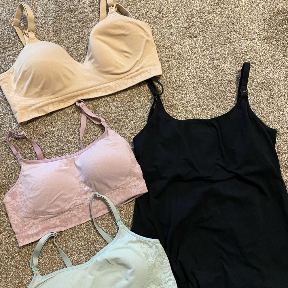 Size large nursing bra and cami bundle